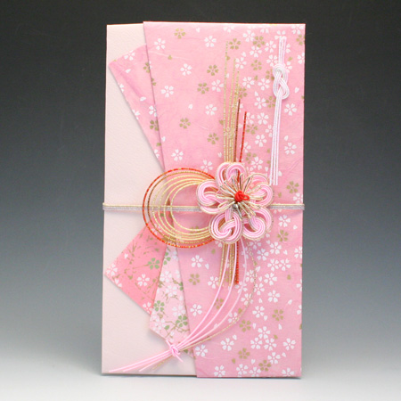 かわいい金封　友禅桜(ピンク)