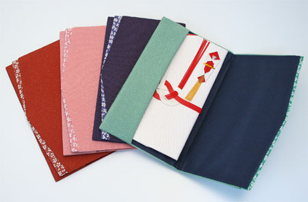 袱紗（ふくさ）　ちりめん桜小紋金封ふくさ