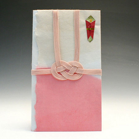 かわいい金封　やわらかあわじ結び（手漉き和紙）
