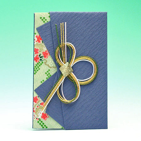 ポチ袋　4本青（3枚入り）　