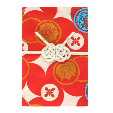 Konuno金封　わちがい紋　赤